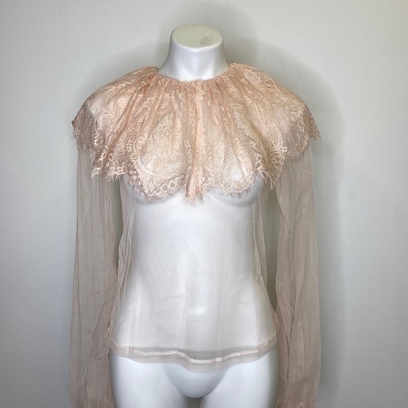 Nasty Gal Nude Lace & Mesh Top - Picture 4 of 9